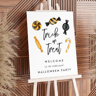 Trick or Treat Halloween Party Welcome Sign