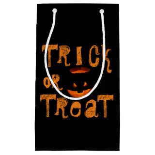Trick or Treat Halloween Pumpkin Small Gift Bag