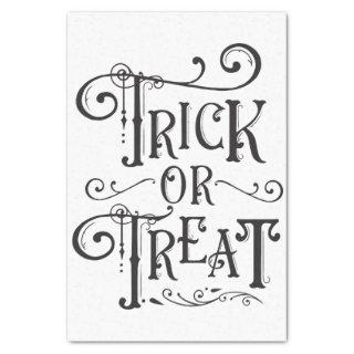 Trick or Treat Vintage Typography Type Halloween Tissue Paper