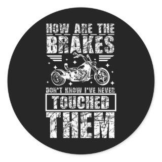 Trike Motorcycle Classic Round Sticker
