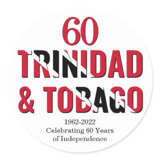 TRINIDAD 60th Anniversary Independence Classic Round Sticker