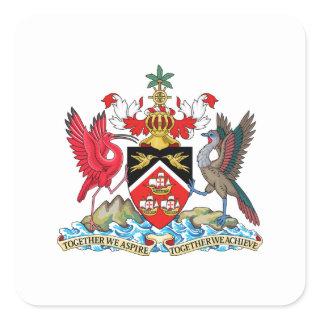 Trinidad and Tobago Coat of Arms Square Sticker