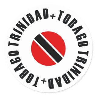Trinidad and Tobago Flag Simple Classic Round Sticker