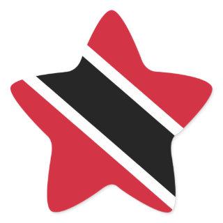 Trinidad and Tobago Flag Star Sticker