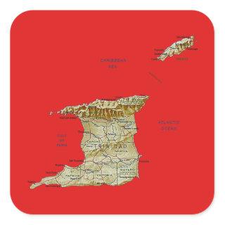 Trinidad and Tobago Map Sticker