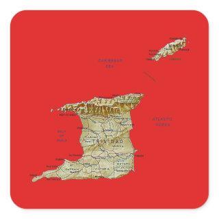 Trinidad and Tobago Map Sticker