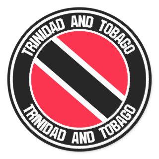 Trinidad and Tobago  Round Emblem Classic Round Sticker