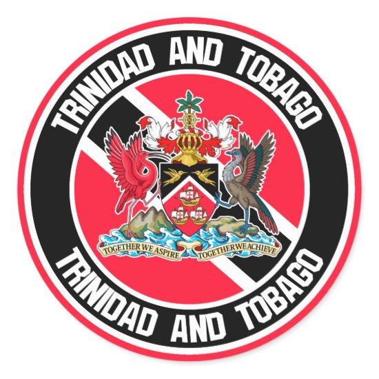 Trinidad and Tobago Round Emblem Classic Round Sticker