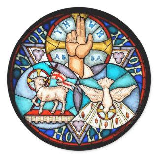 Trinity The Father, The Son And Holy Spirit Symbol Classic Round Sticker
