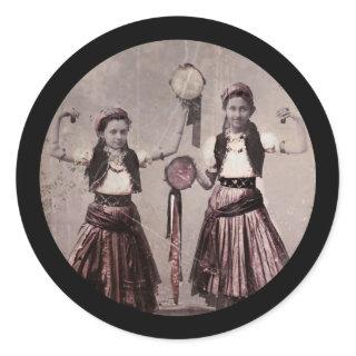 Trio Gypsy Children Classic Round Sticker