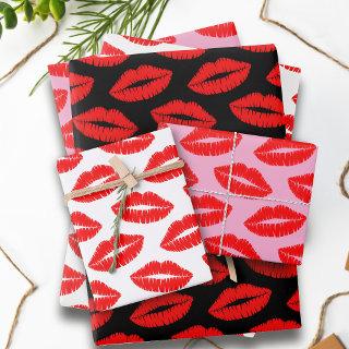 Trio Lipstick Kiss Pattern  Sheets