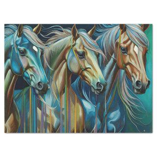 Trio of Horses  Tissue Paper