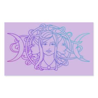 Triple Goddess Rectangular Sticker