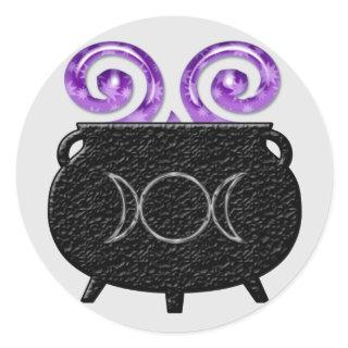 Triple Moon Witch Brew Cauldron Stickers