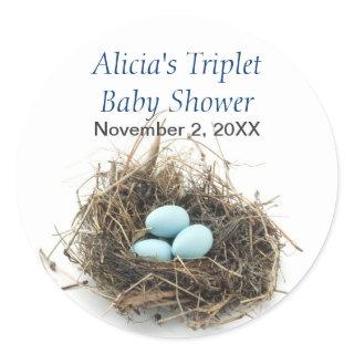 Triplets Baby Shower Sticker