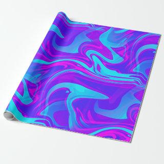 trippy marble swirl print purple blue