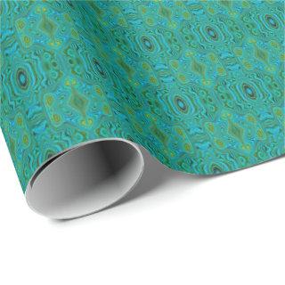 Trippy Retro Turquoise Chartreuse Abstract Pattern