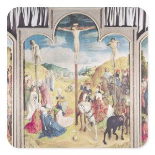 Triptych of the Crucifixion Square Sticker