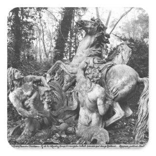 Tritons grooming two horses of the sun in grove square sticker