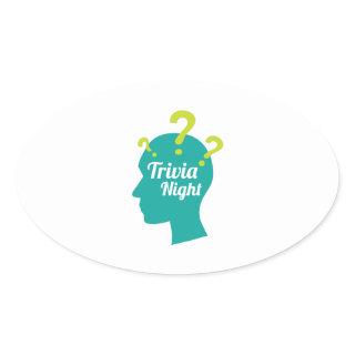 Trivia Night Oval Sticker