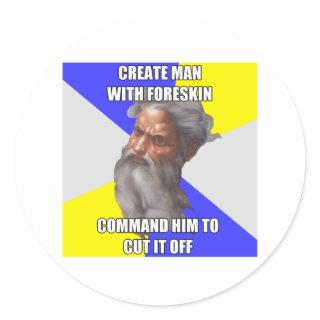 Troll God Foreskin Classic Round Sticker