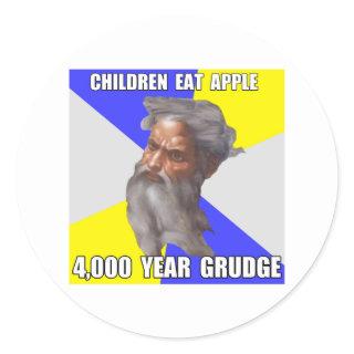 Troll God Grudge Classic Round Sticker