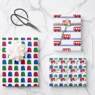 trolley, cardigan, houses  sheets