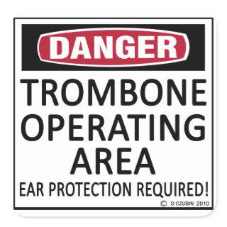 Trombone Operating Area Square Sticker