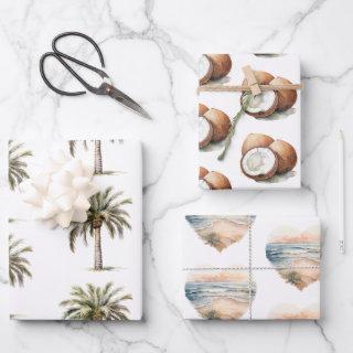 Tropical Aloha Beach Coconuts Palm Tree Wedding  Sheets
