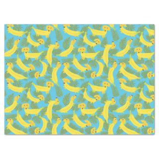 Tropical Banana Dogs Cute Patterned Tissue Paper