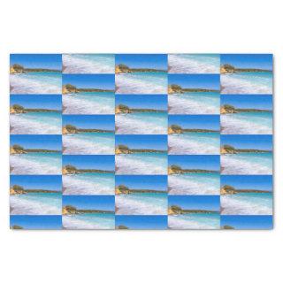 Tropical Beach Island Paradise Photo Pattern Tissue Paper