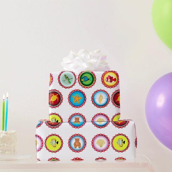 Tropical Bottle Caps Design Ocean and Wildlife