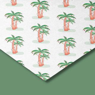 Tropical Christmas Palm Trees Tissue Paper