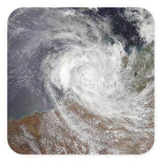 Tropical Cyclone Billy over Australia Square Sticker