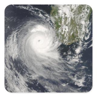 Tropical Cyclone Favio off Madagascar Square Sticker