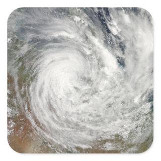 Tropical Cyclone Yasi over Australia 2 Square Sticker