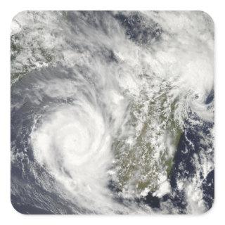 Tropical Cyclones Eric and Fanele 2 Square Sticker