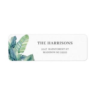 Tropical Exotic Foliage Leaves Label