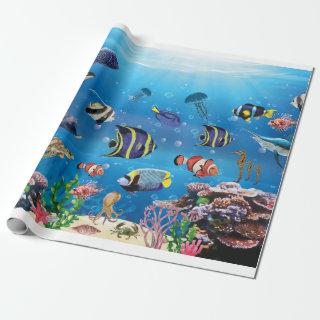 Tropical Fish swimming Seabed