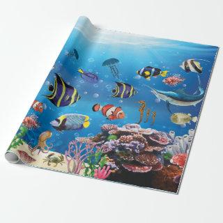 Tropical Fish swimming Seabed