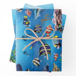 Tropical Fish swimming Seabed  Sheets