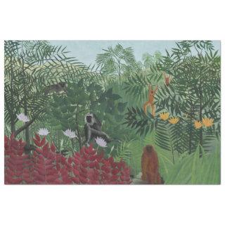 Tropical Forest With Apes and Snake (Rousseau) Tissue Paper