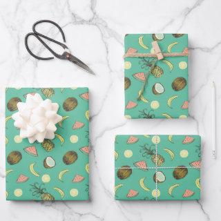 Tropical Fruit Doodle Pattern  Sheets