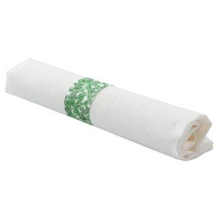 Tropical Green Palm Leaves Summer Art Pattern Napkin Bands