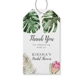Tropical Greenery Modern Foliage Bridal Shower Gift Tags