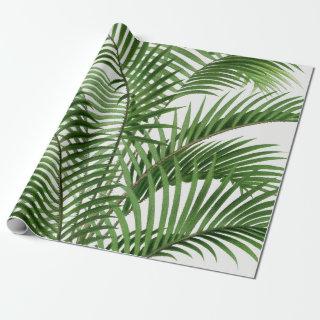 Tropical Greenery Watercolor Palm Tree Leaves