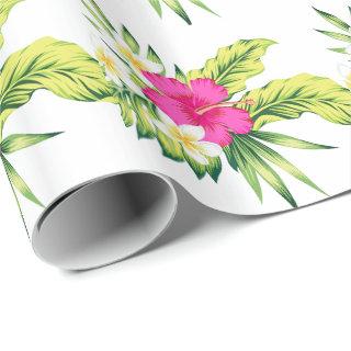 Tropical Hibiscus Seamless Pattern