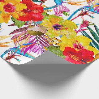 Tropical Hibiscus Summer Pattern