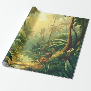 tropical jungle lush exotic vegetation nature plan