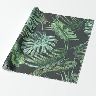 Tropical leaves, monstera, banana leaf, jungle fol